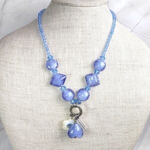 Safari Murano Art Glass Charm Necklace
